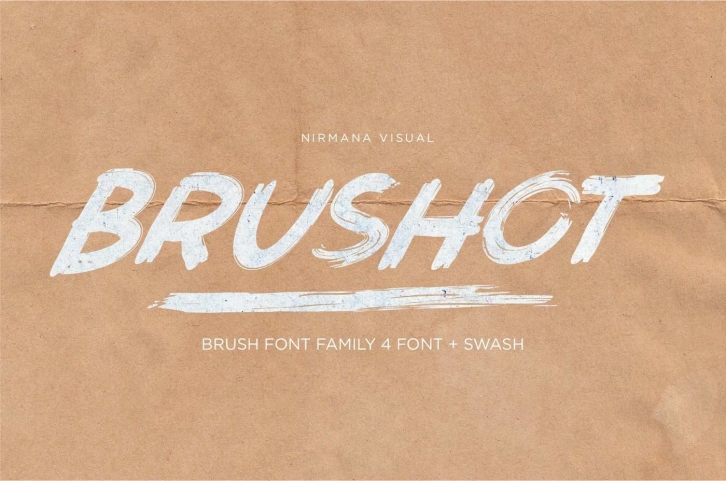 Brushot - 4 font collection + swash Font Download