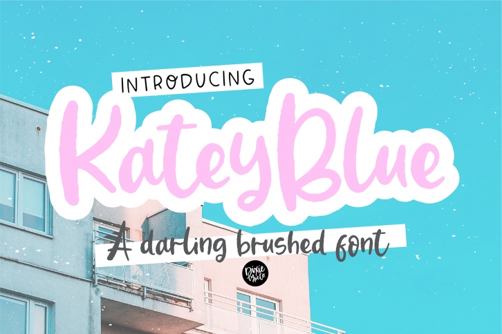 KATEY BLUE a Darling Brushed Font Font Download