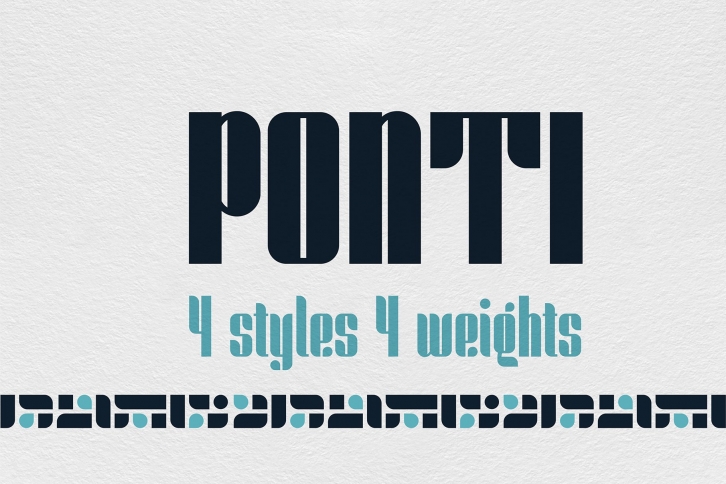Ponti // 4 Weights 4 Styles Font Download