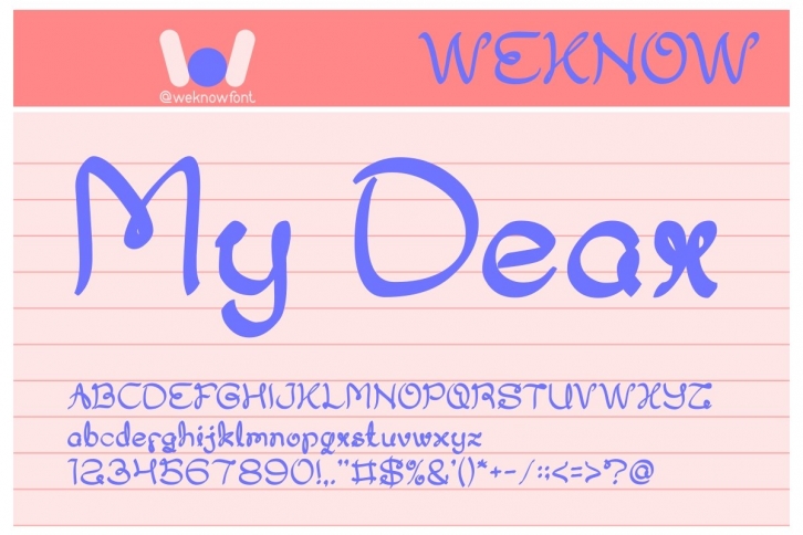 my dear Font Download