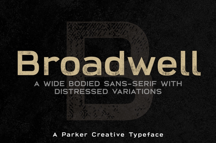 Broadwell Strong Distressed Font Font Download