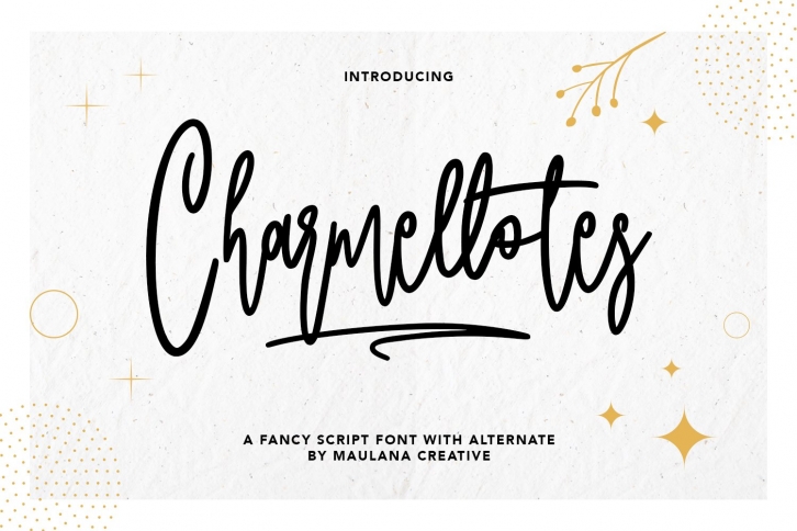 Charmellotes Fancy Script Font With Alternate Font Download