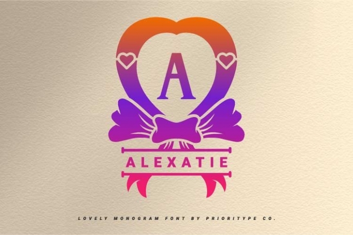 Alexatie - Lovely Monogram Font Font Download