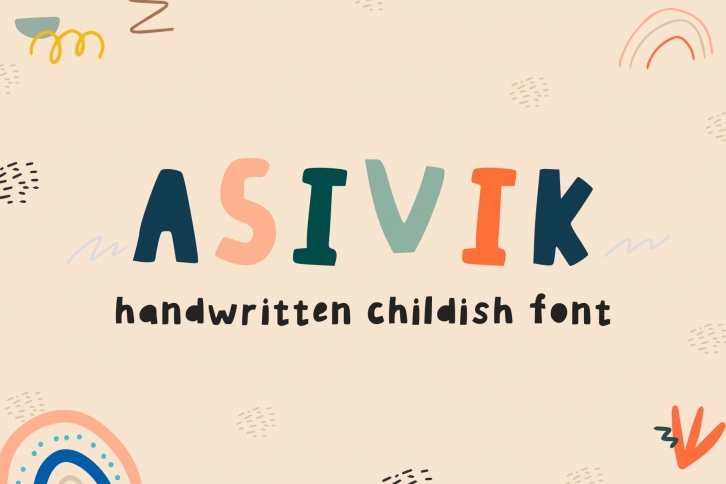 Handwritten childish font ASIVIK Font Download