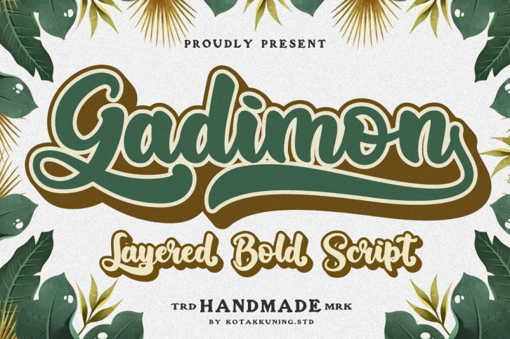 Gadimon Layered Bold Script Font Download