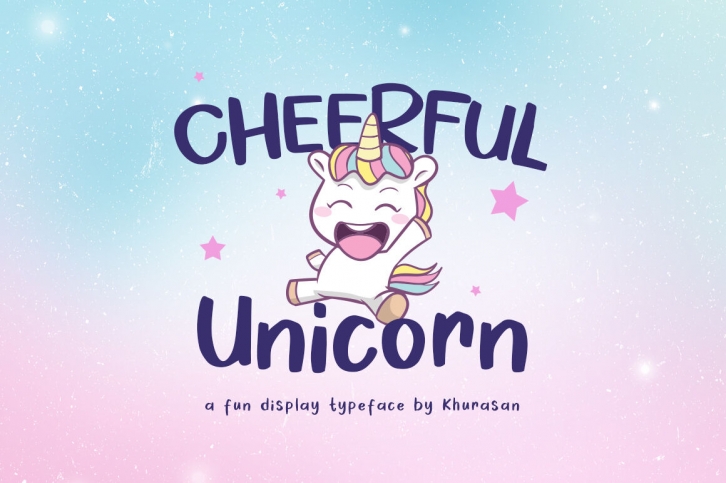 Cheerful Unicorn + Vector Font Download