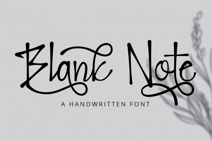 Blank Note - Ink Handwritten Font Font Download