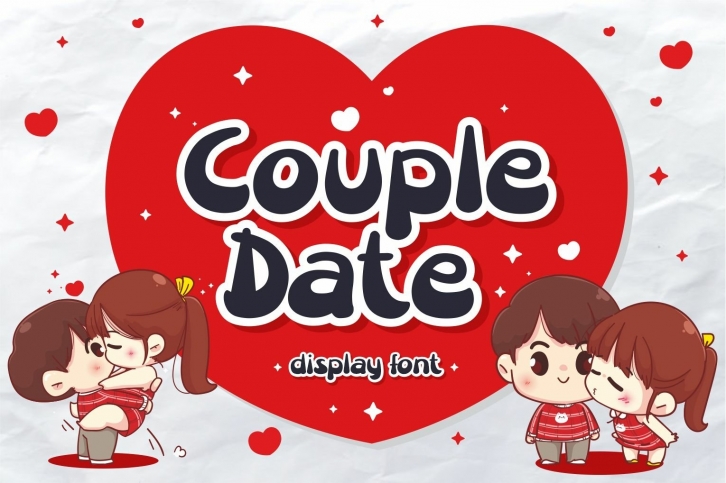 Couple Date Display Font Font Download