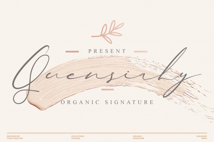 Quensialy - Organic Signature Font Font Download
