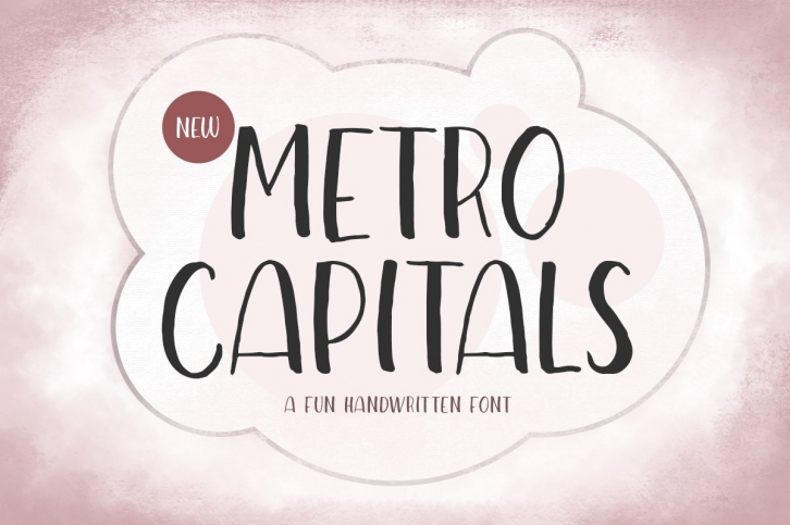 Metro Capitals - A Fun Handwritten Font Font Download