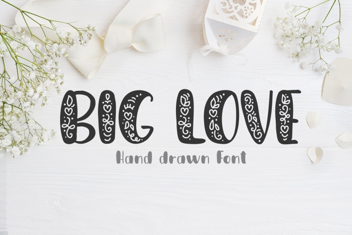 Big Love Hand Drawn Font Font Download