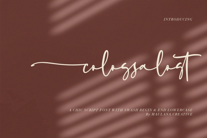 Colossalost Script Font With Swash Font Download