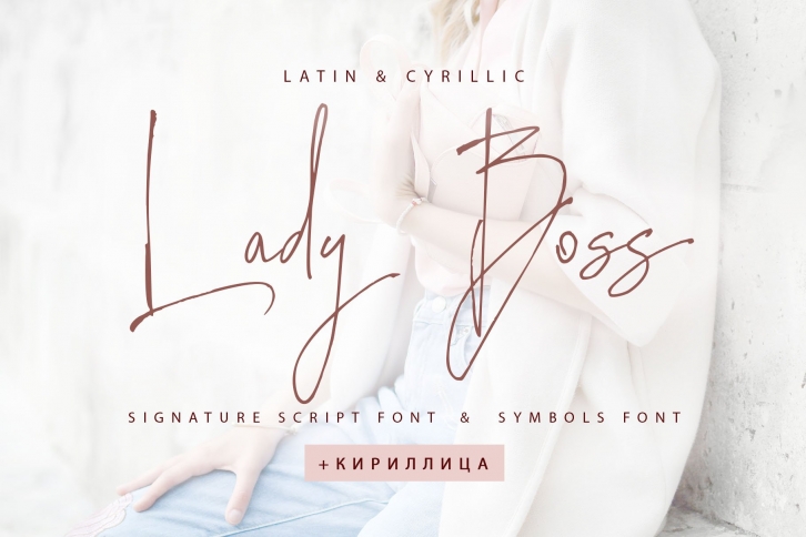 Lady Boss Cyrillic font + Extras Font Download