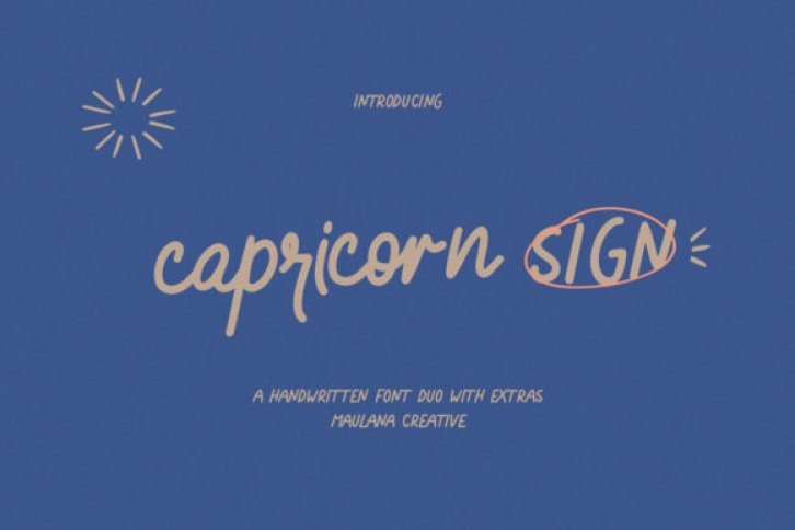 Capricorn Sign Font Download