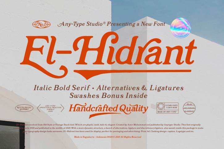 El Hidrant Rough Serif With Swashes Font Download