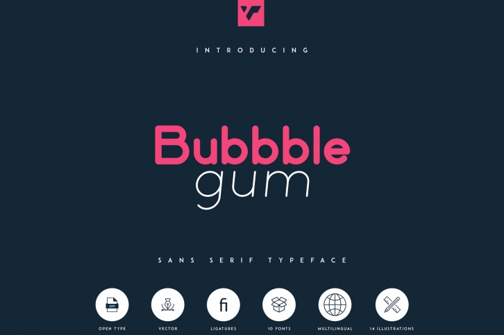 Bubbble Gum - sans serif typeface Font Download