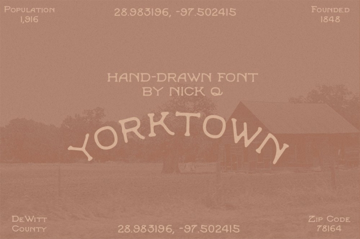 Yorktown Hand Drawn Font Download