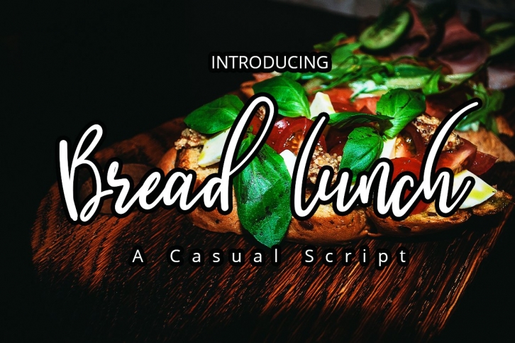 Breadlunch| Casual Script Display Typeface Font Font Download