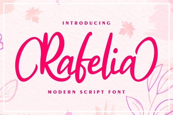 Rafelia | Modern Script Font Font Download