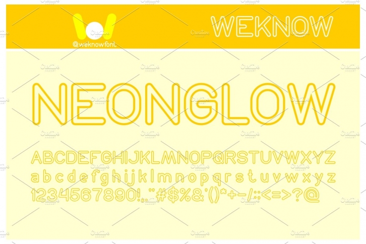 neon glow font Font Download