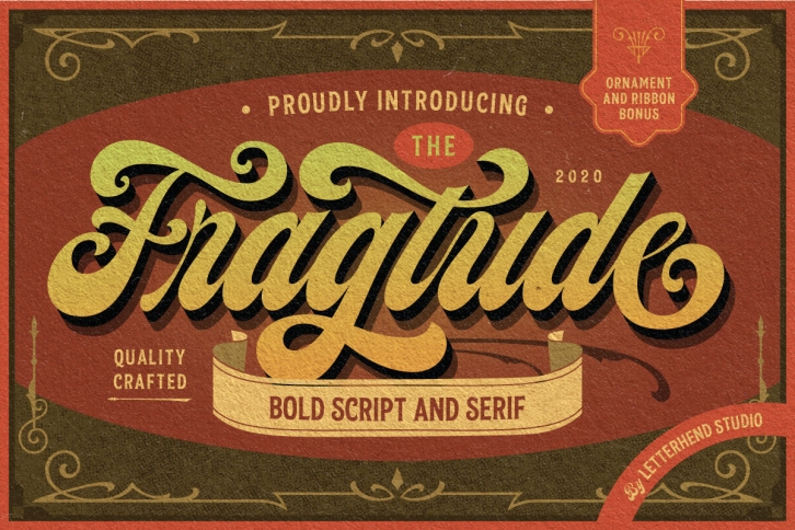 Fragtude - Vintage Display Typeface Font Download