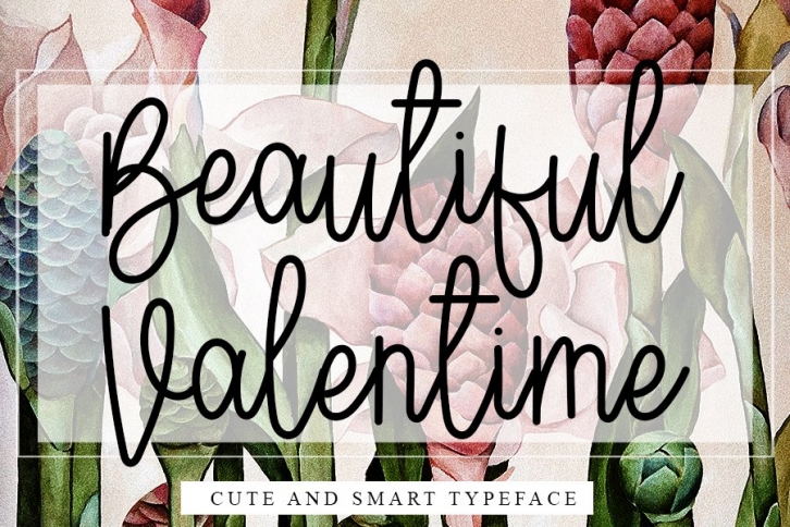 Beautiful Valentine - Modern Line Font Font Download