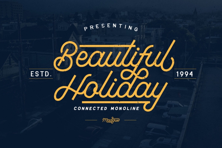 Madgue - Connected Monoline + EXTRAS Font Download
