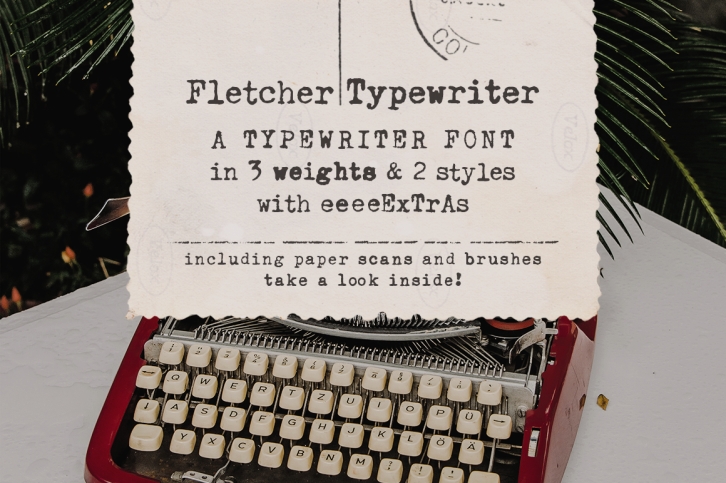 Fletcher Typewriter Font & Extras Font Download