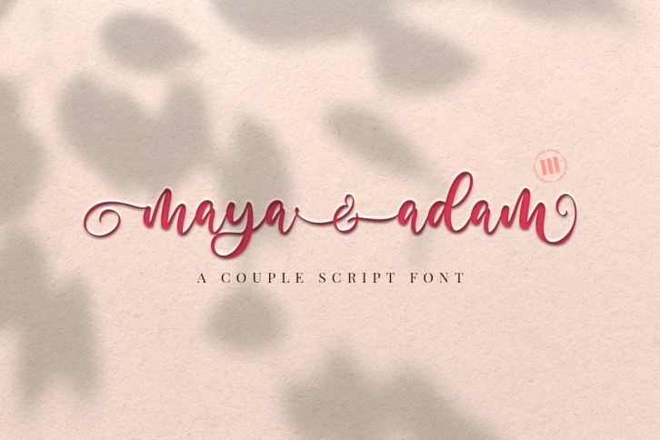 Maya and Adam - A Couple Script Font Font Download