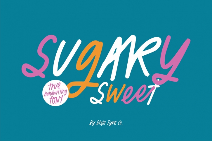 SUGARY SWEET Handwriting Script Font Download