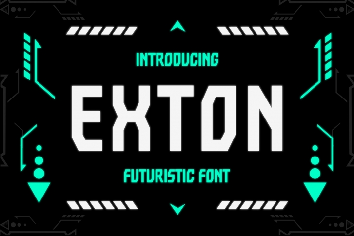 Exton - Sharp Futuristic Font Font Download