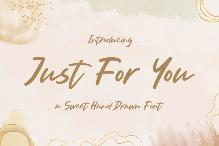 Just For You - Sweet Hand Drawn Font Font Download