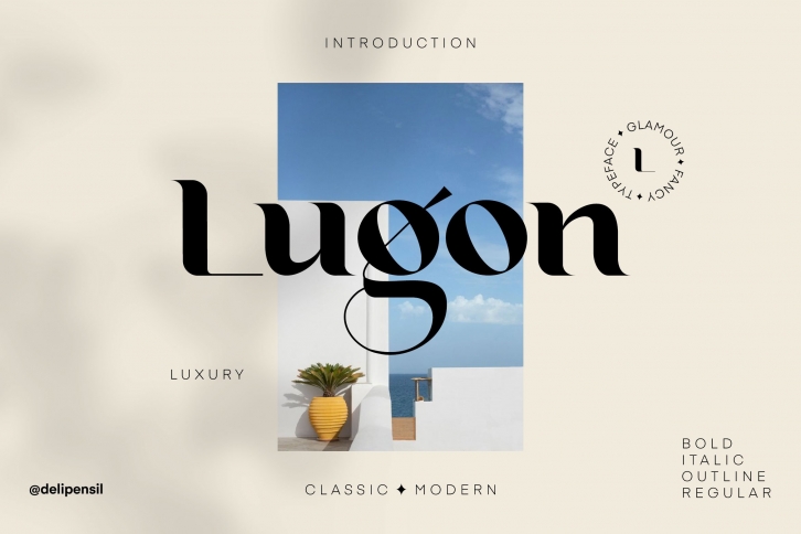 Lugon Classic Modern Typeface Font Download