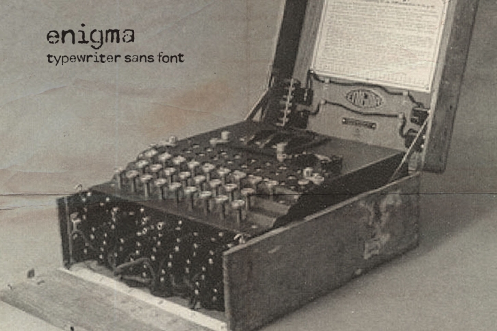 Enigma Typewriter Sans Font Font Download