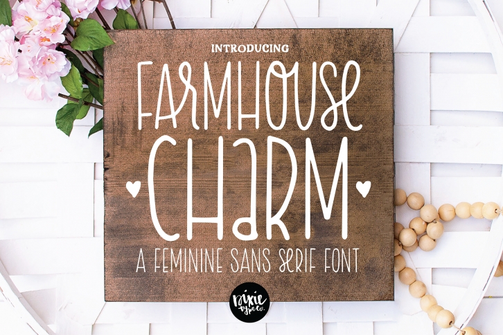 FARMHOUSE CHARM a Skinny Sans Serif Font Font Download