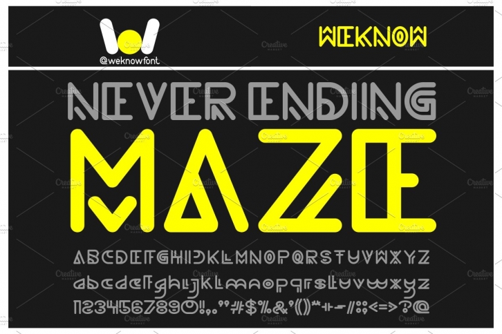 never ending maze font Font Download