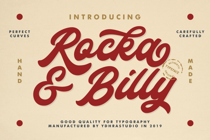 Rocka & Billy - Bold Script Font Font Download