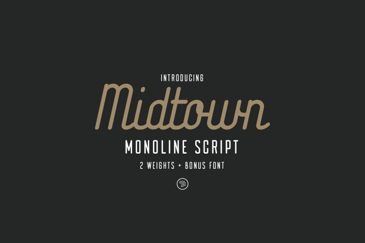 Midtown Monoline Script + Bonus Font Download