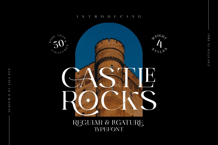 CASTLE ROCKS DUO -Ligature Font Download