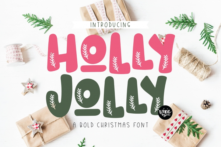 HOLLY JOLLY a Christmas Font Font Download