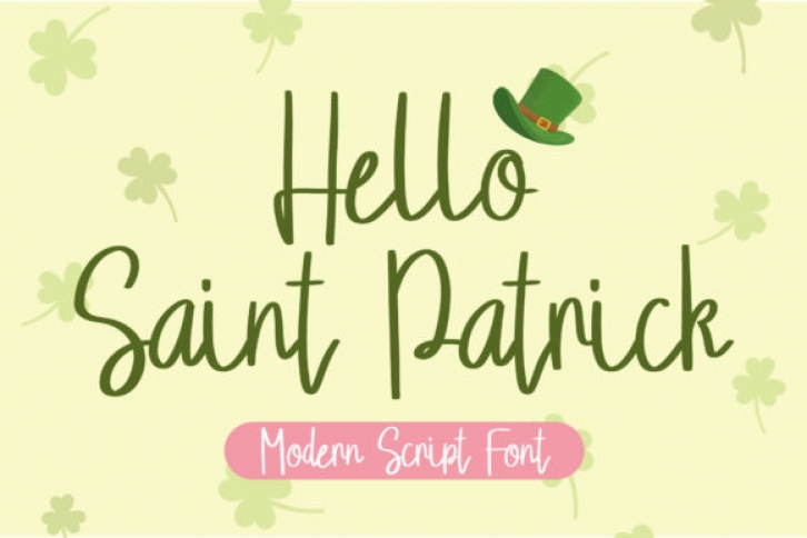 Hello Saint Patrick Font Download