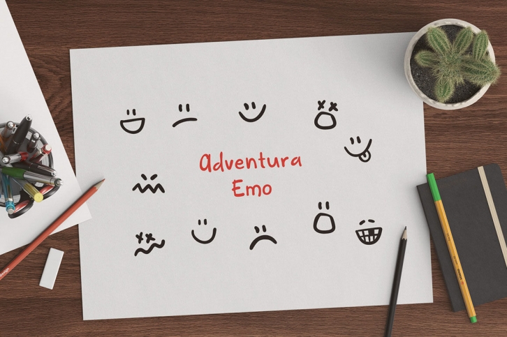 Adventura Letter & Emo Font Download