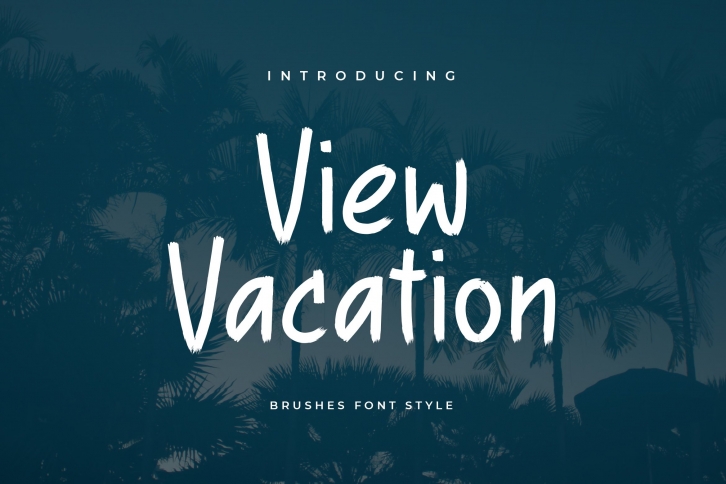 View Vacation Brush Handwritten Font Download