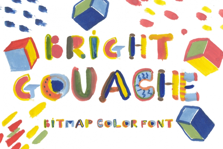 BRIGHT GOUACHE bitmap color font Font Download