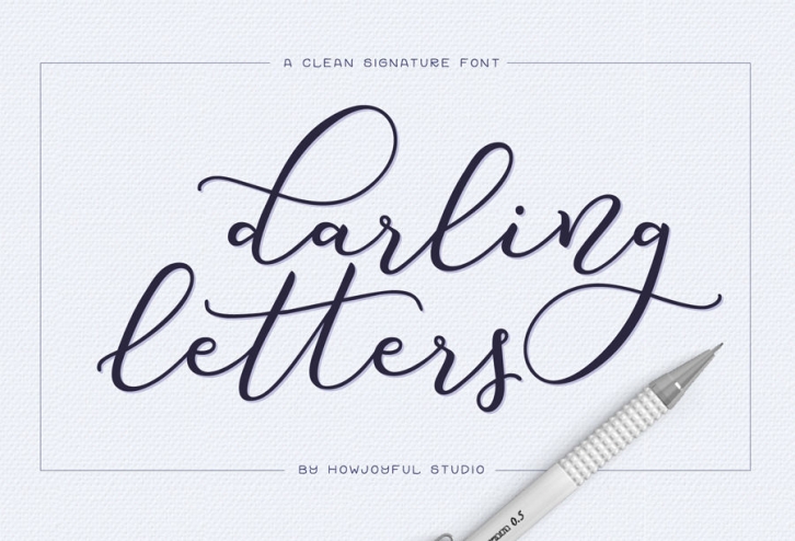 Darling Letters Script font Font Download