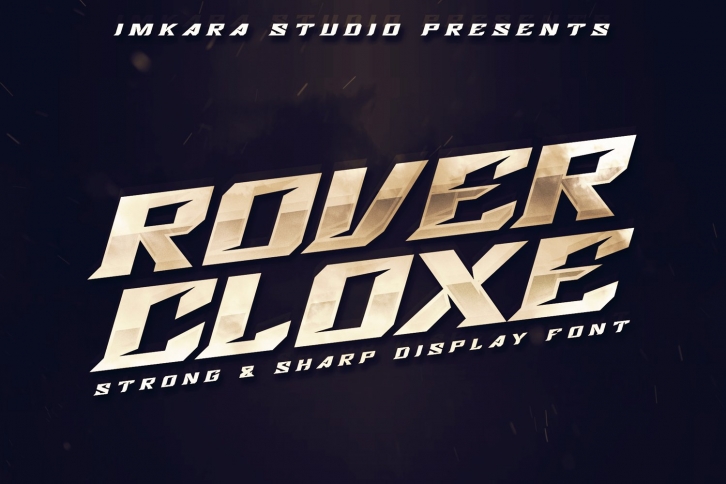 Rover Cloxe - Strong & sharp display font Font Download