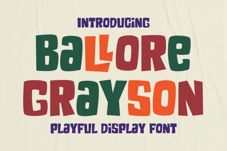 Fun Display Font - Ballore Grayson Font Download