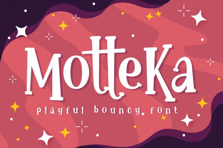Motteka a Playful Bouncy Font Font Download