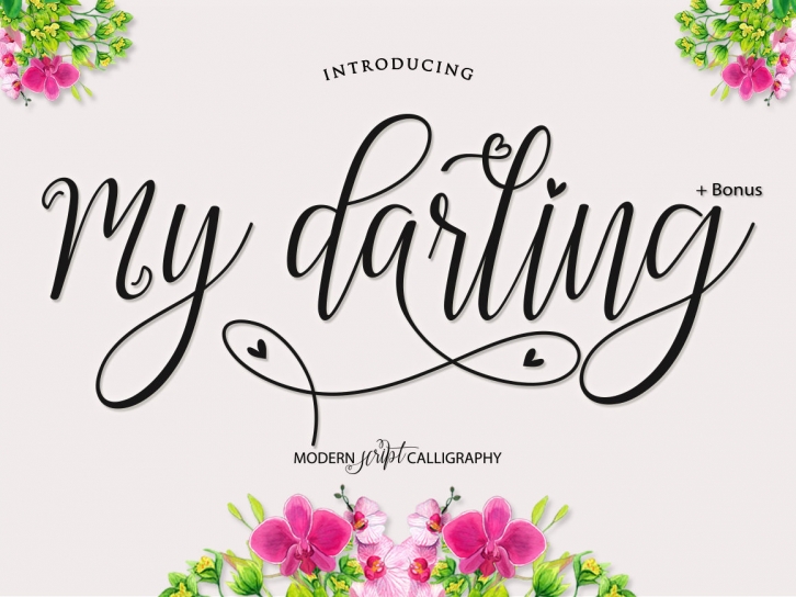 My Darling Script + Bonus Font Download