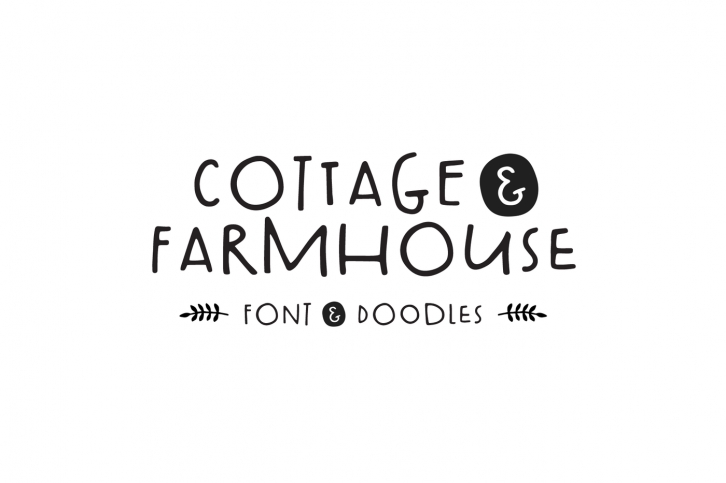 Cottage & Farmhouse Font + Doodles Font Download